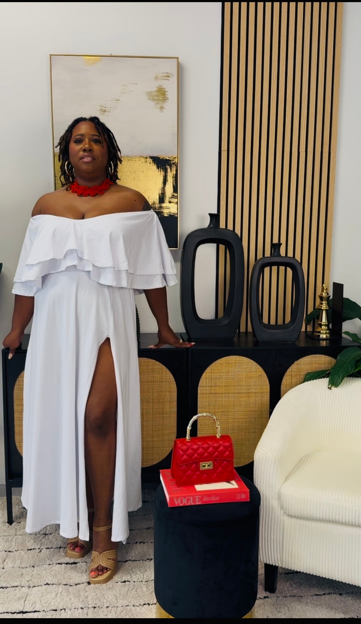 Off The Shoulder Ruffle Dress