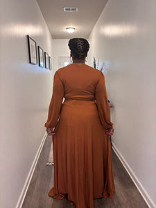 Chocolate Two Piece Skirt Set