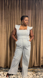 Light Wash Denim Jumpsuit