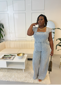 Light Wash Denim Jumpsuit