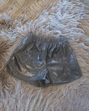 Black Faux Leather Shorts