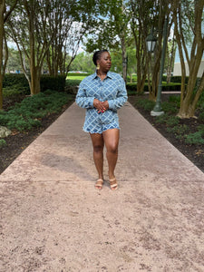 Distressed Denim Romper