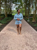 Distressed Denim Romper